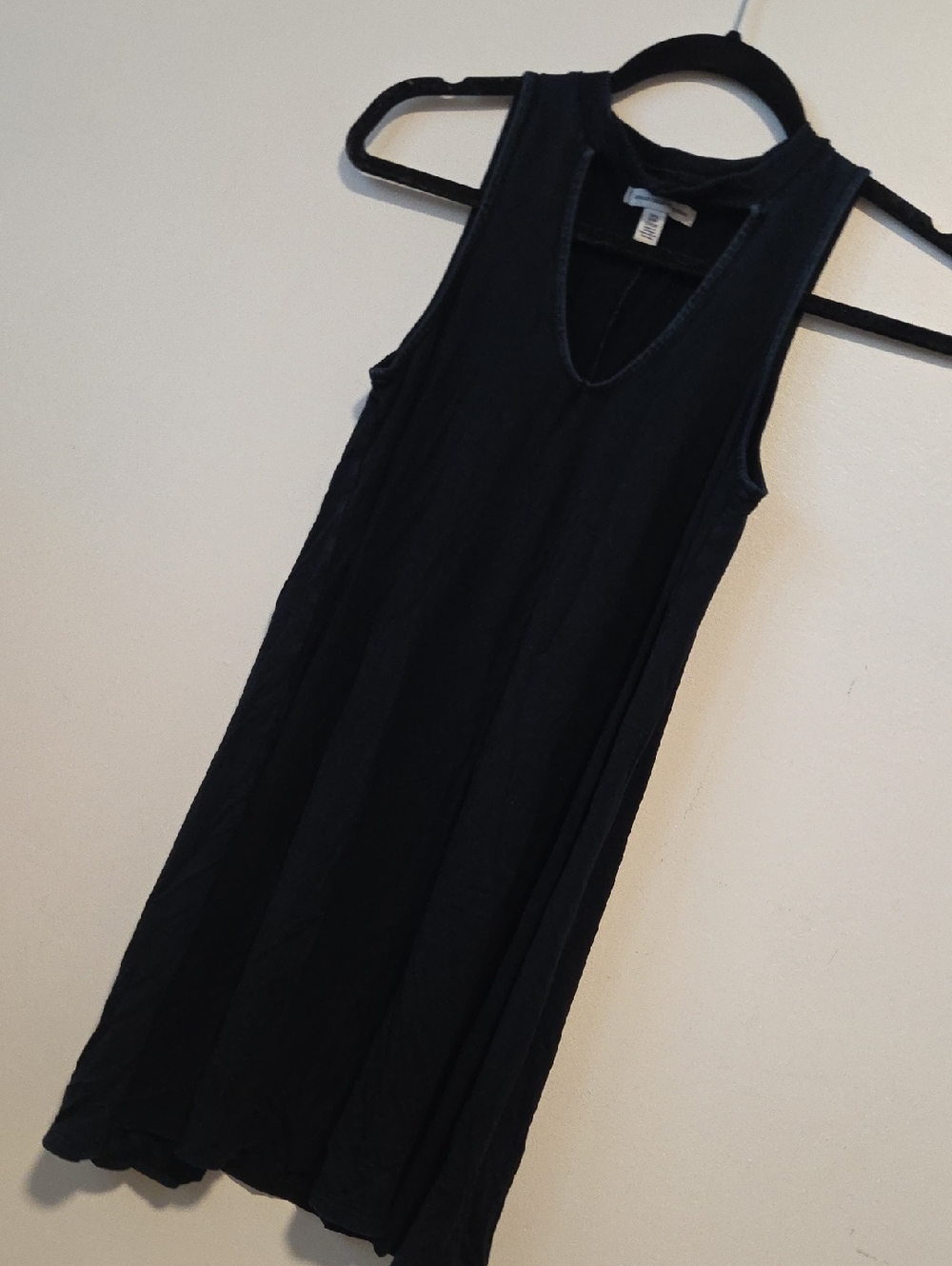 American Eagle Outfitters Black Sleeveless V-Neck Swing Dress